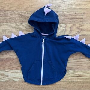 Cat & Jack Dinosaur Hooded Zip-Up Sweatshirt - 2T